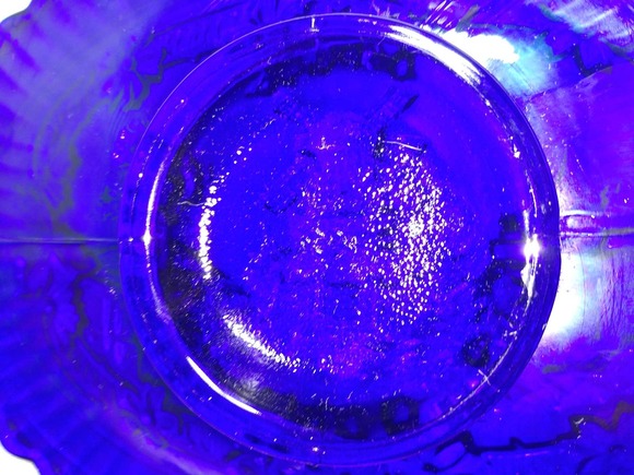 Vintage Imperial Glass Windmill Plate Dresser Tray GORGEOUS Blue COBALT Carnival - Picture 4 of 5